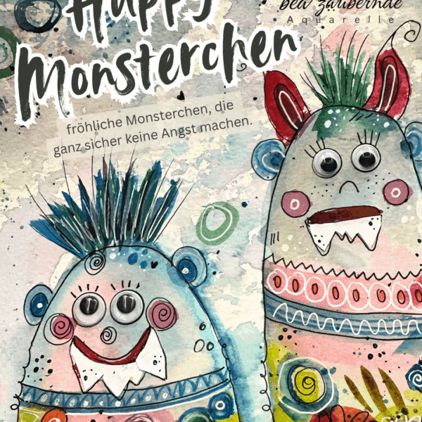 BeaZaubernde Aquarelle - Ferienprogramm   Happy Monsterchen in Schongau