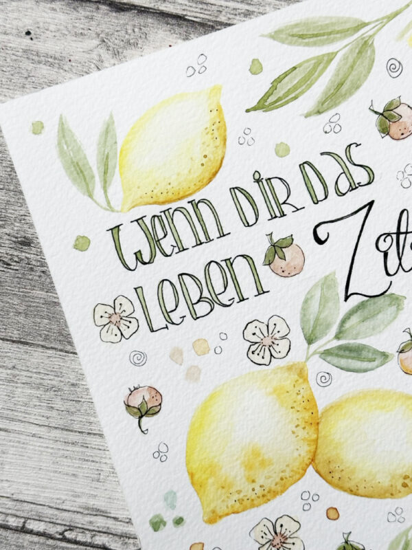 online kreativ - Zitronenglück und Lettering – Bild 4