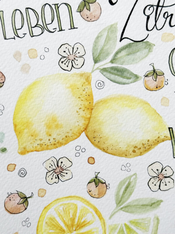 online kreativ - Zitronenglück und Lettering – Bild 3