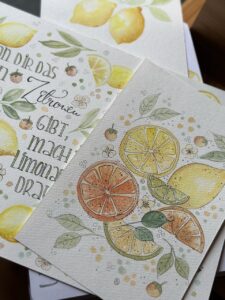 online kreativ - Zitronenglück und Lettering