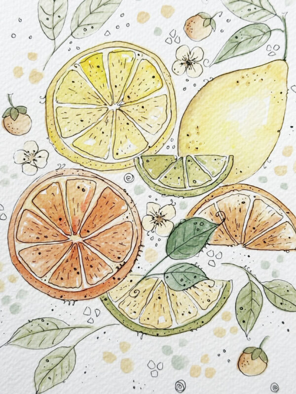 online kreativ - Zitronenglück und Lettering – Bild 5