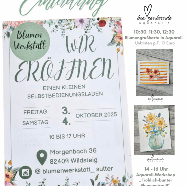 Blumenwerkstatt Eröffnung mit Workshop