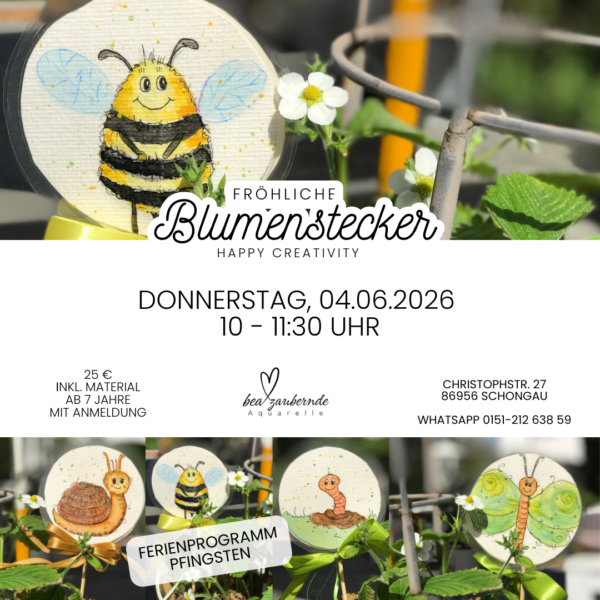 Fröhliche Blumenstecker