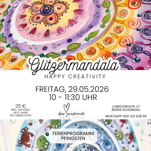 Glitzermandala – Aquarell- & Kreativworkshop